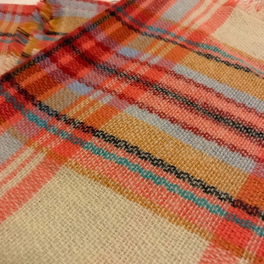 Plaid blanket scarf. NWOT